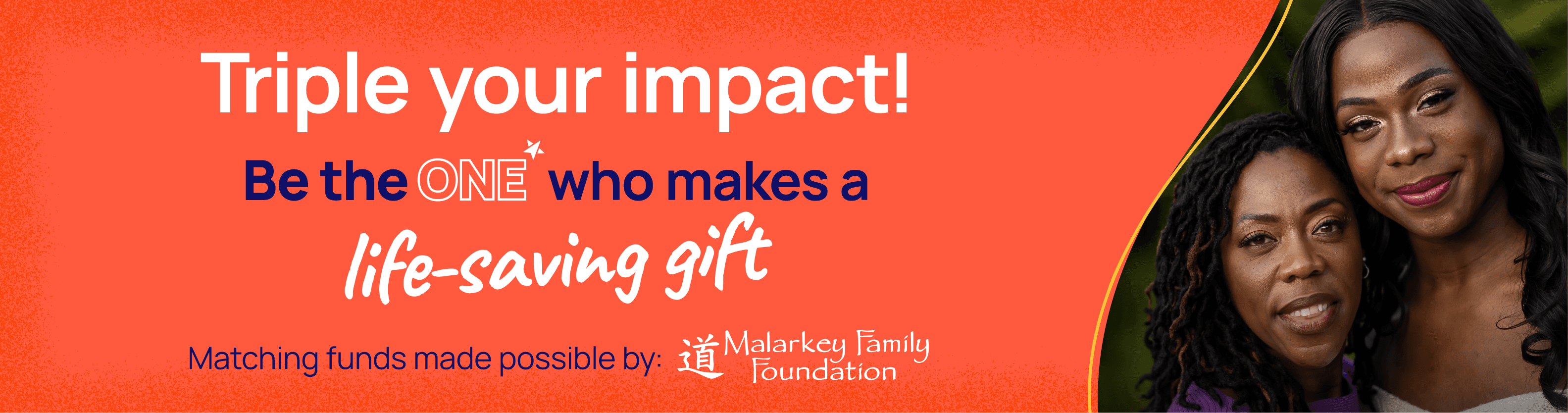 An LGBTQ+ young person in a white sweater and her mom in a purple sweater posing together and smiling at the camera. Be the one with your gift today.